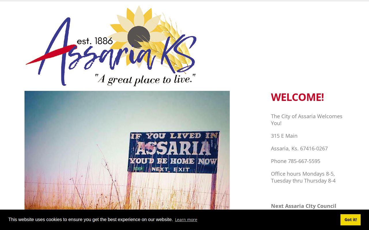 Assaria city police and arrest record contact page